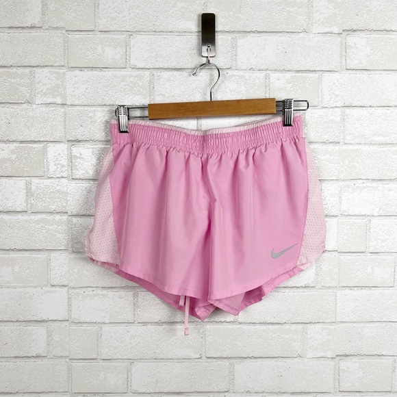 Nike Pink Lined Running Shorts - Picture 1 of 6